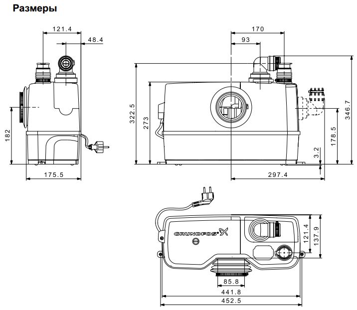 Размеры Сололифт 2 WC 1 инструкция по монтажу