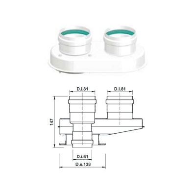Адаптер для котла Протерм (Protherm) Ягуар любой мощности, комплект (ADAPTyag)
